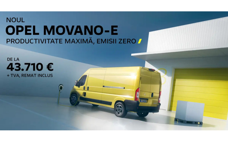 OPEL MOVANO-E Productivitate maximă, emisii zero.